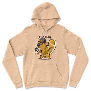 Justin Beaver Hoodie in Heather Sand Dune color